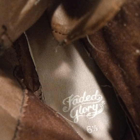 Faded Glory Chestnut Lace-Up Faux-Fur Ankle Boots - Picture 2 of 5